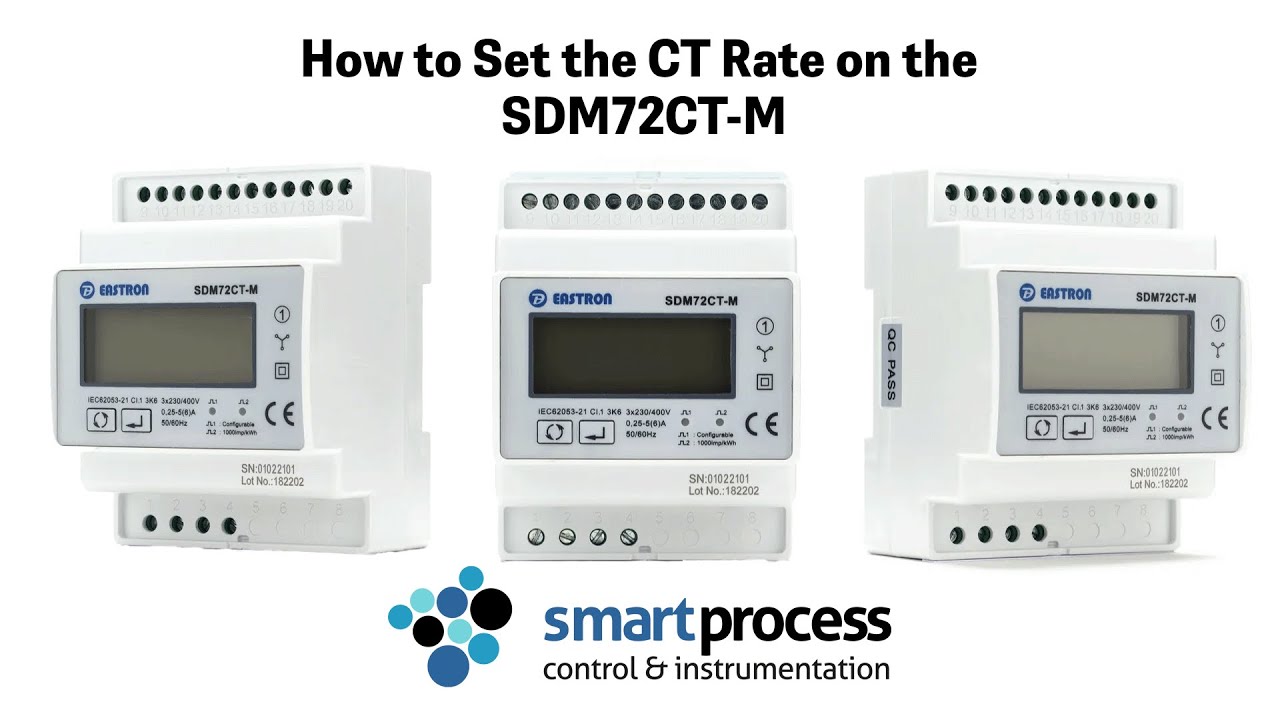 How to set the CT Rate on the Eastron SDM72CT-M