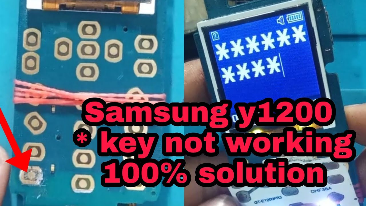 Samsung E1200y * star key not working solution 100% tested. Samsung e1200y * (star) key jumper #star