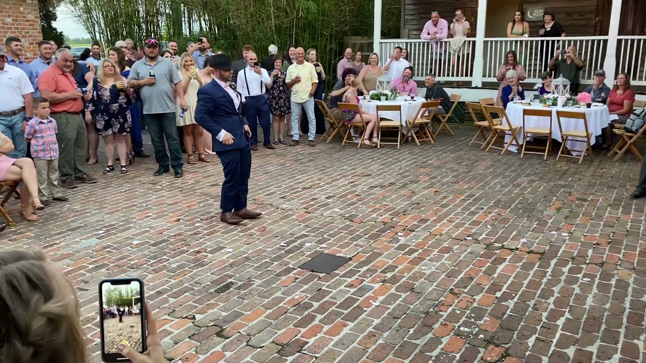 Best groom garter dance ever!! Magic Mike style!!