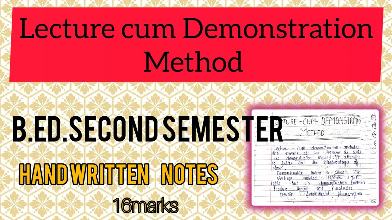 LECTURE CUM DEMONSTRATION METHOD (B.Ed. 2nd semester) part -1  #viral #teaching #education #study