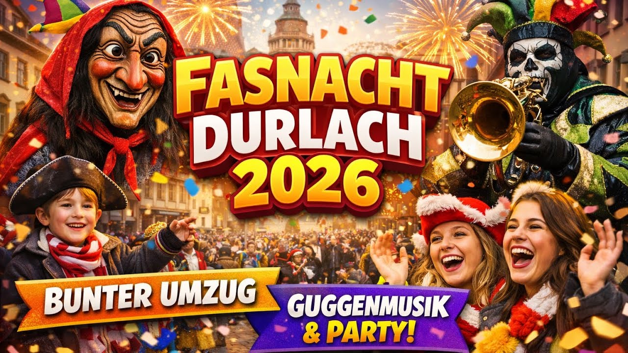 Fasnacht Durlach 2026 🎉 Bunter Umzug, Guggenmusik & Beste Stimmung in Karlsruhe
