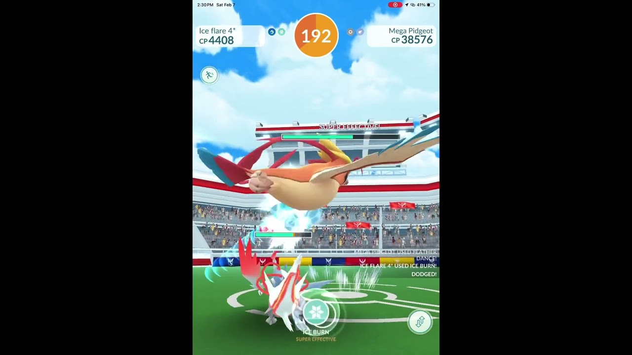 Air slash/feather dance mega Pidgeot solo Pokemon go no boosts