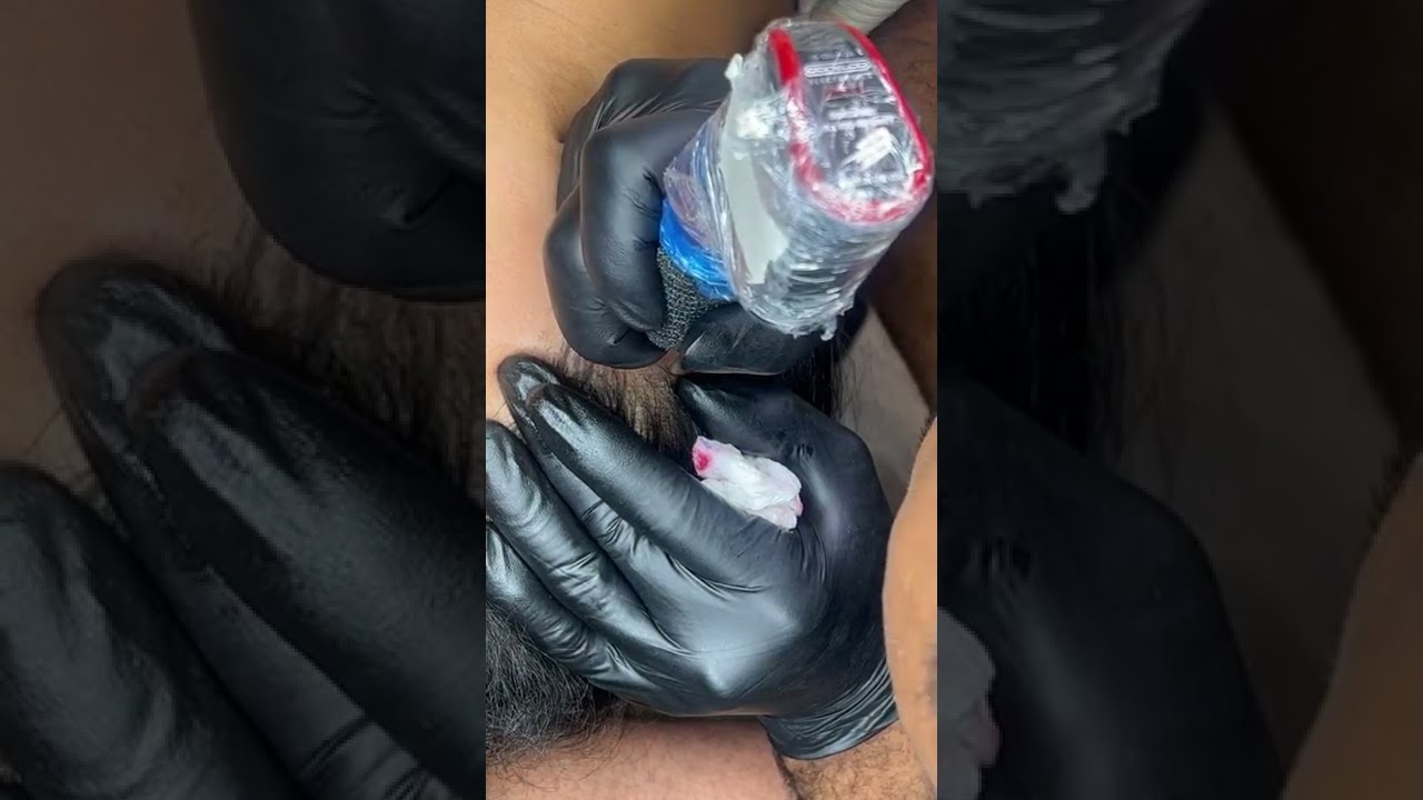 Tattooing the ear - inner ear tattoo - how to tattoo ear