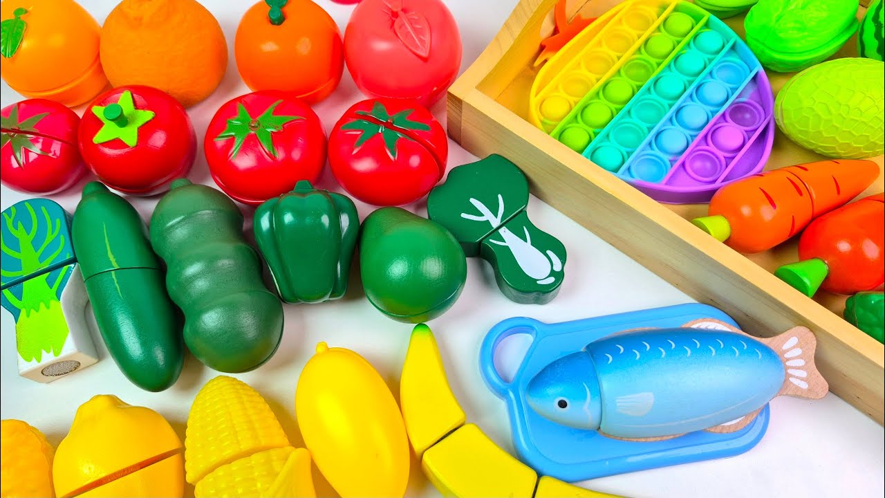 ASMR おままごと トントン♪野菜 カット音 Toy Vegetable Cutting ASMR