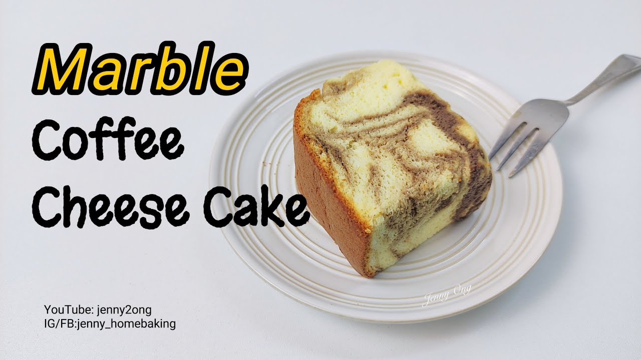 Marble Coffee Cheese Cake | YouTube: jenny2ong