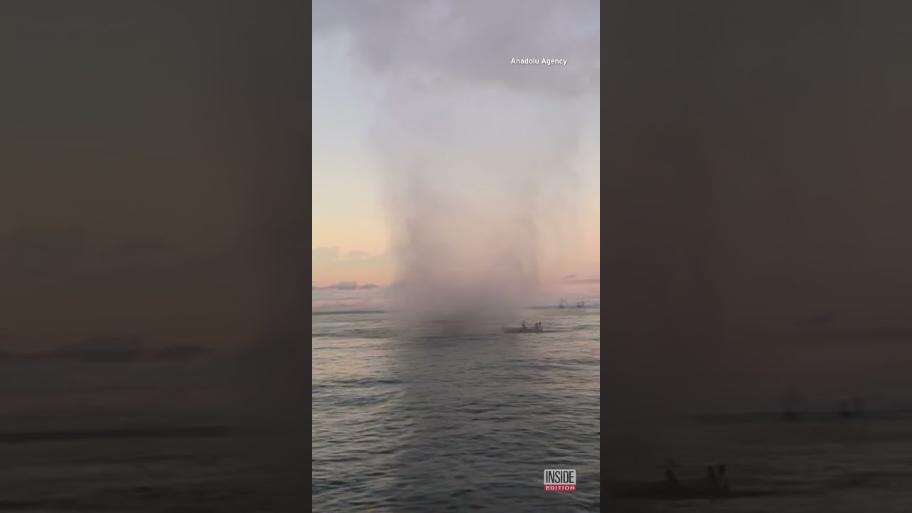 Fishermen Go Through Middle of Waterspout #shorts