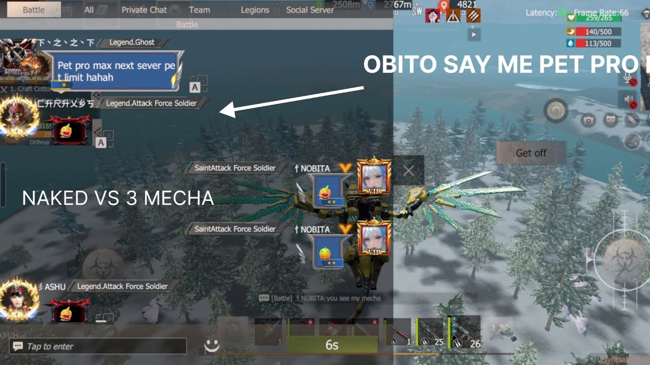 BADGE HUNTER BADGE DROP PVP NAKED VS 4 MECHA LAST ISLAND OF SURVIVAL || #lios #liosofficial 