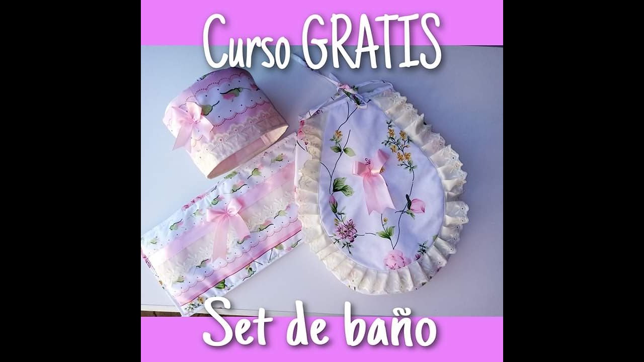 Set de Baño PASO A PASO , Cómo hacer set de baño en Tela ❤️