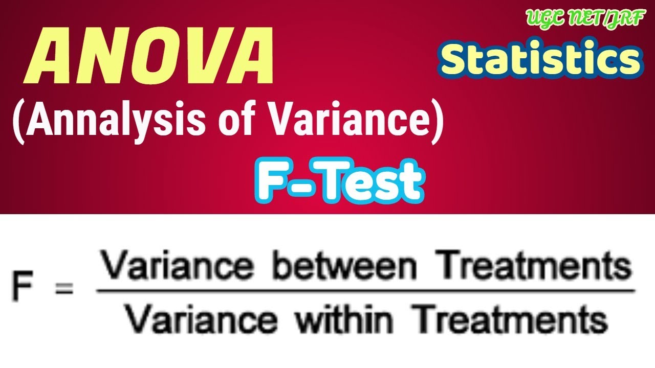 ANOVA || Analysis of Variance || F-test || One way/Two way ANOVA || UGC NET JRF Commerce