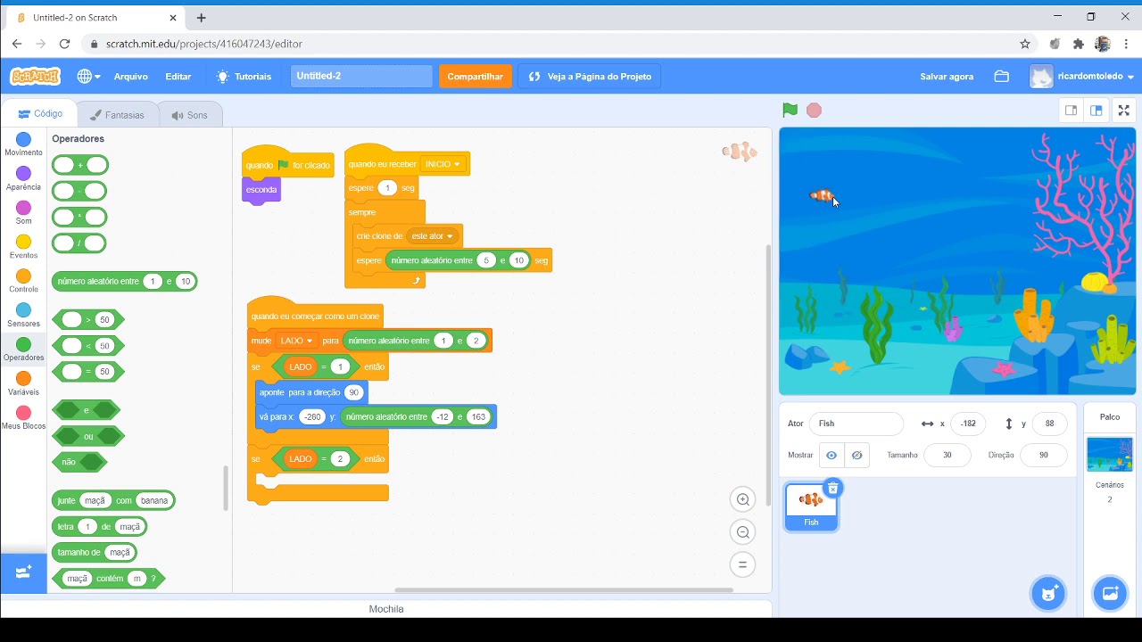 Scratch - Jogo Fundo do Mar #01