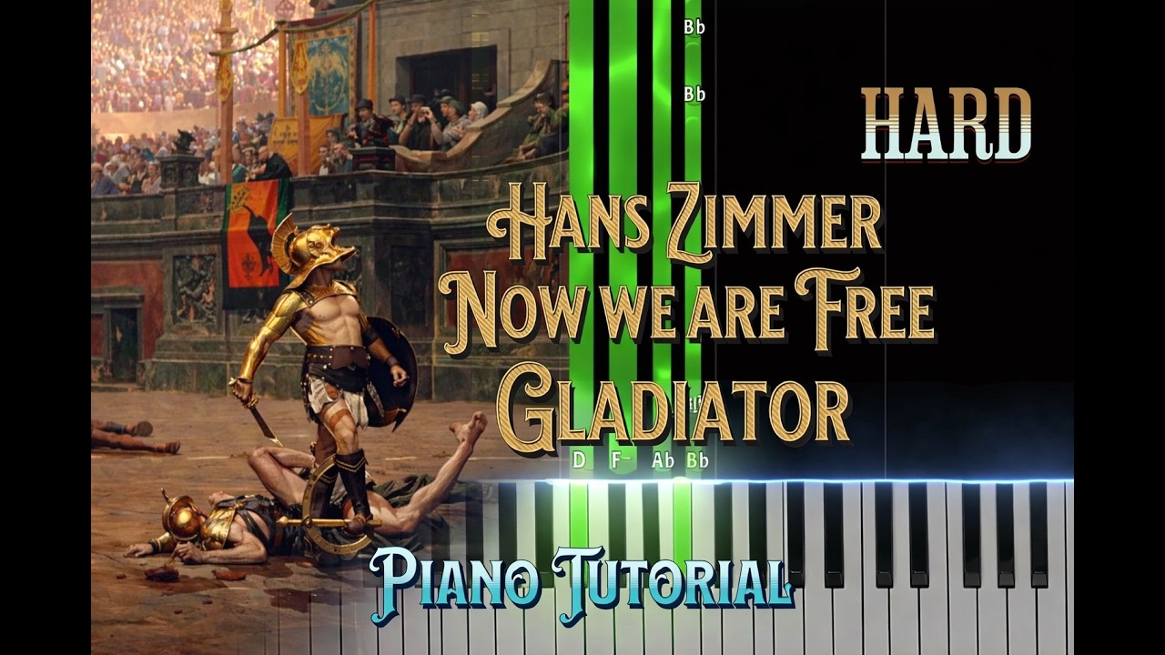 Now We Are Free  Gladiator  Hans Zimmer Hard piano Tutorial