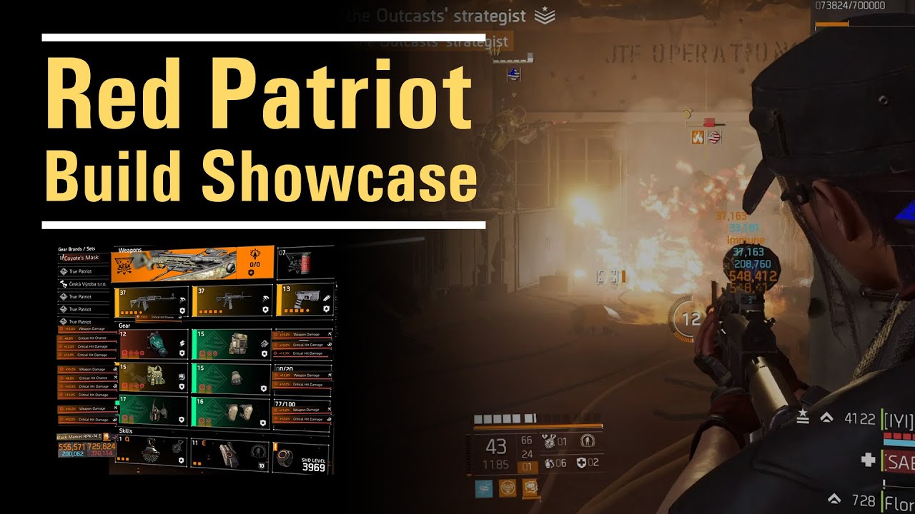Red Patriot - Build Showcase - Decent group support with decent self dmg - The Division 2