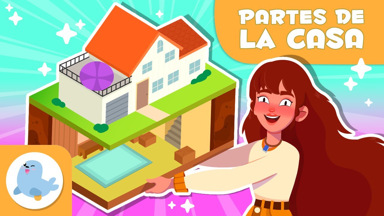 PARTES de la CASA para niños 🏠 Vocabulario