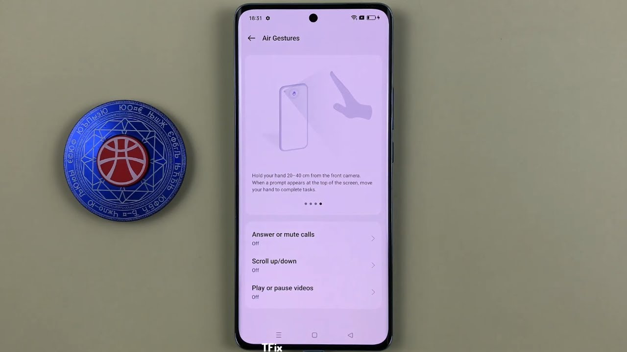 How to scroll pages up and down with air gestures on OPPO Reno10 5G Android 13