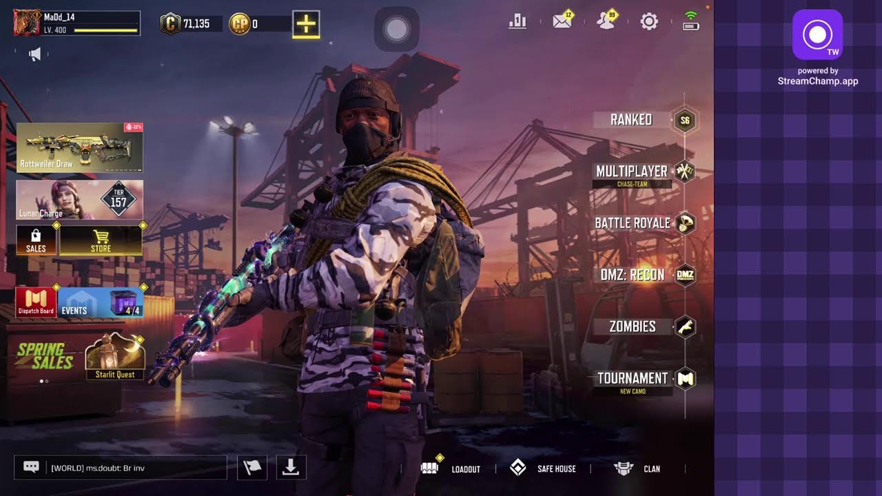 Broadcast powered by StreamChamp