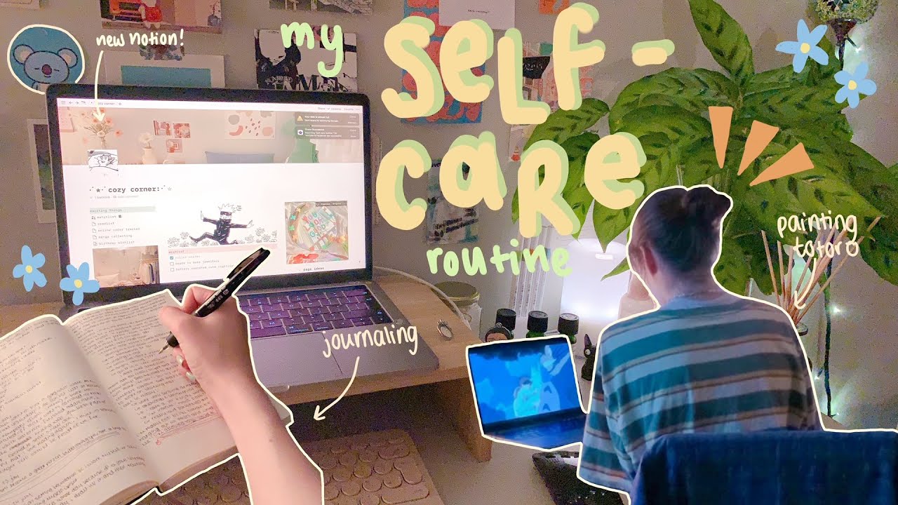 my self care night routine 🪐 painting, studio ghibli, stardew valley & more