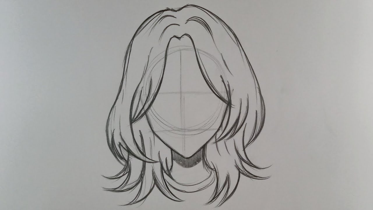 MUDAH BANGET !! Cara Menggambar Rambut Anime Cewek Untuk Pemula Step by Step