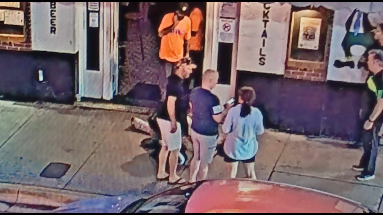 Intoxicated Man down on ground after trying to enter Sloppy Joe's