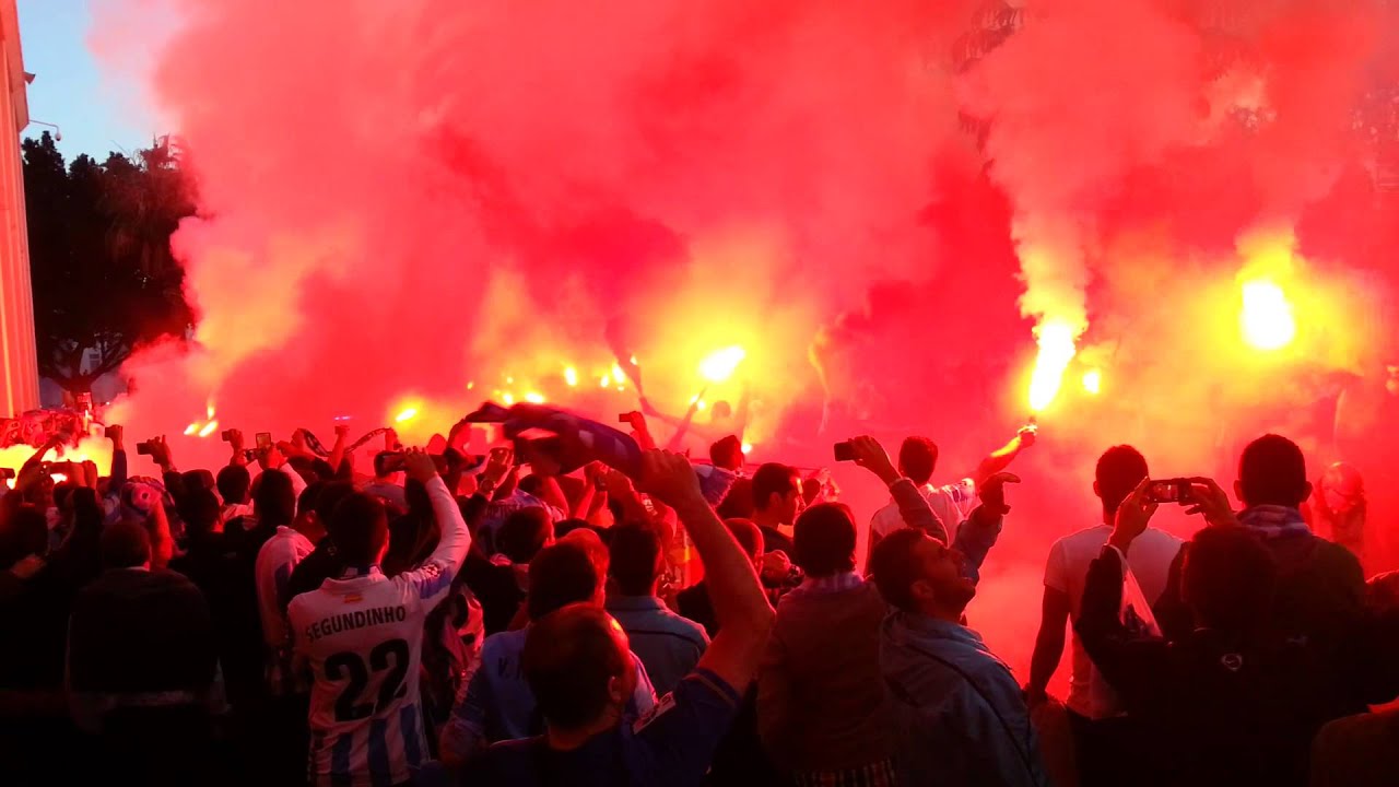 Recibimiento al Malaga c.f. en la Rosaleda