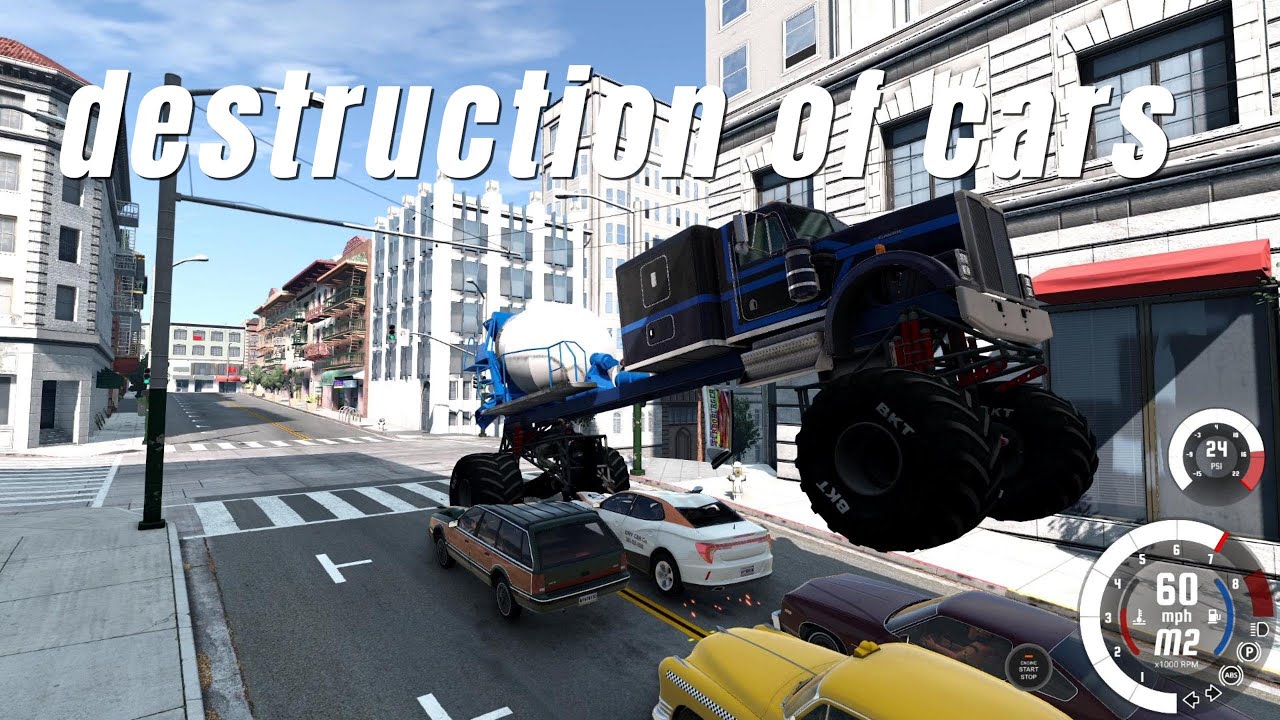 DESTRUCTION OF CARS #beamngdrivefun BeamNG DRIVE-FUN #beamngdrivefun
