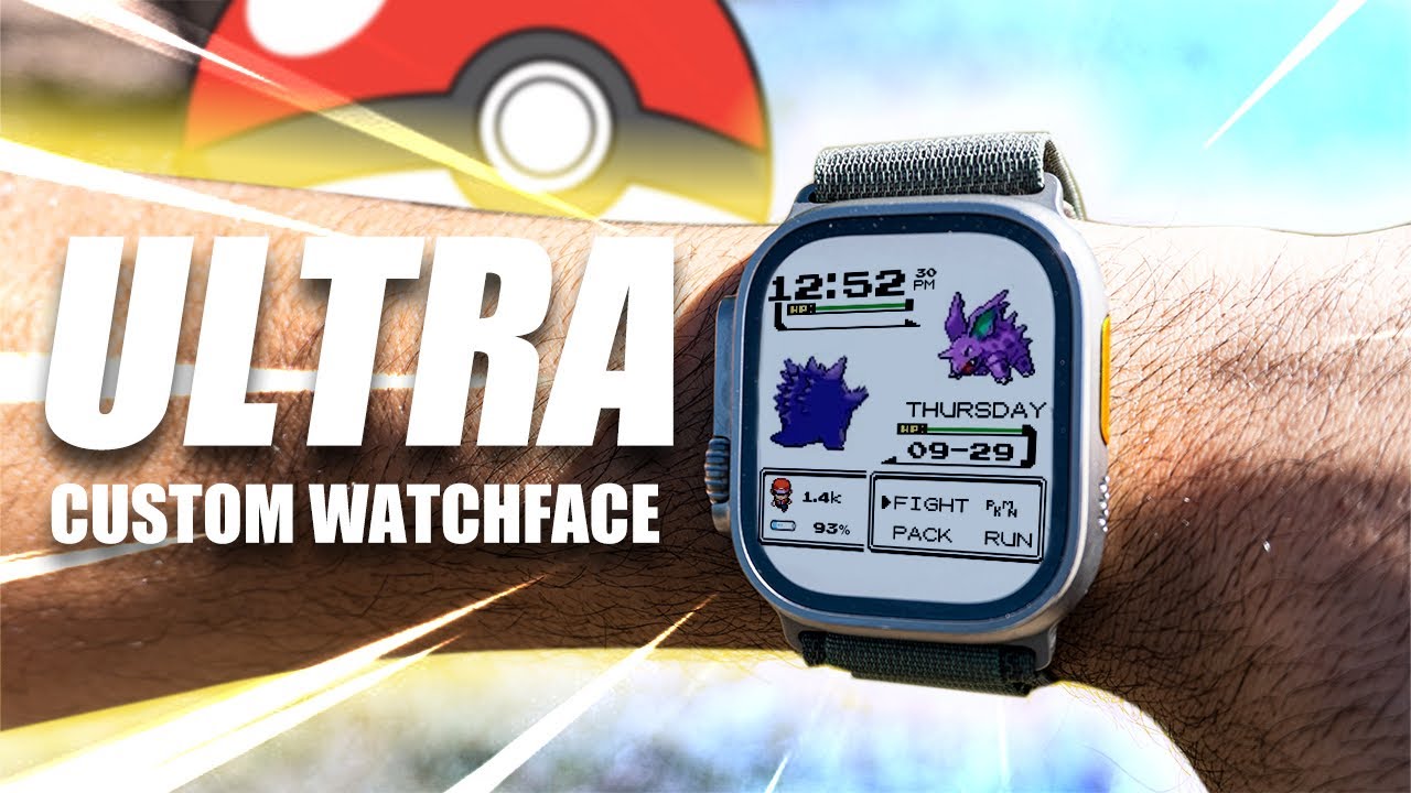 Apple Watch ULTRA Pokemon battle watch face! (How To Install.)