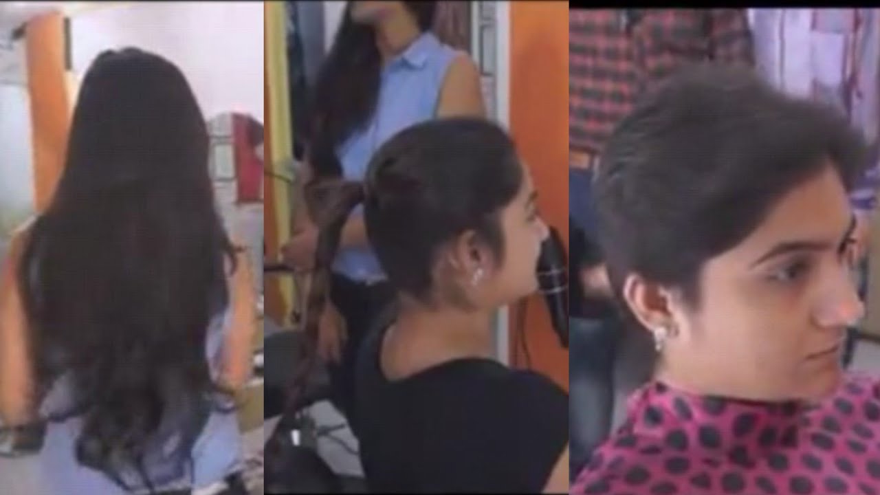 Beautiful Long Haircut To Short Boycut Hairstyle