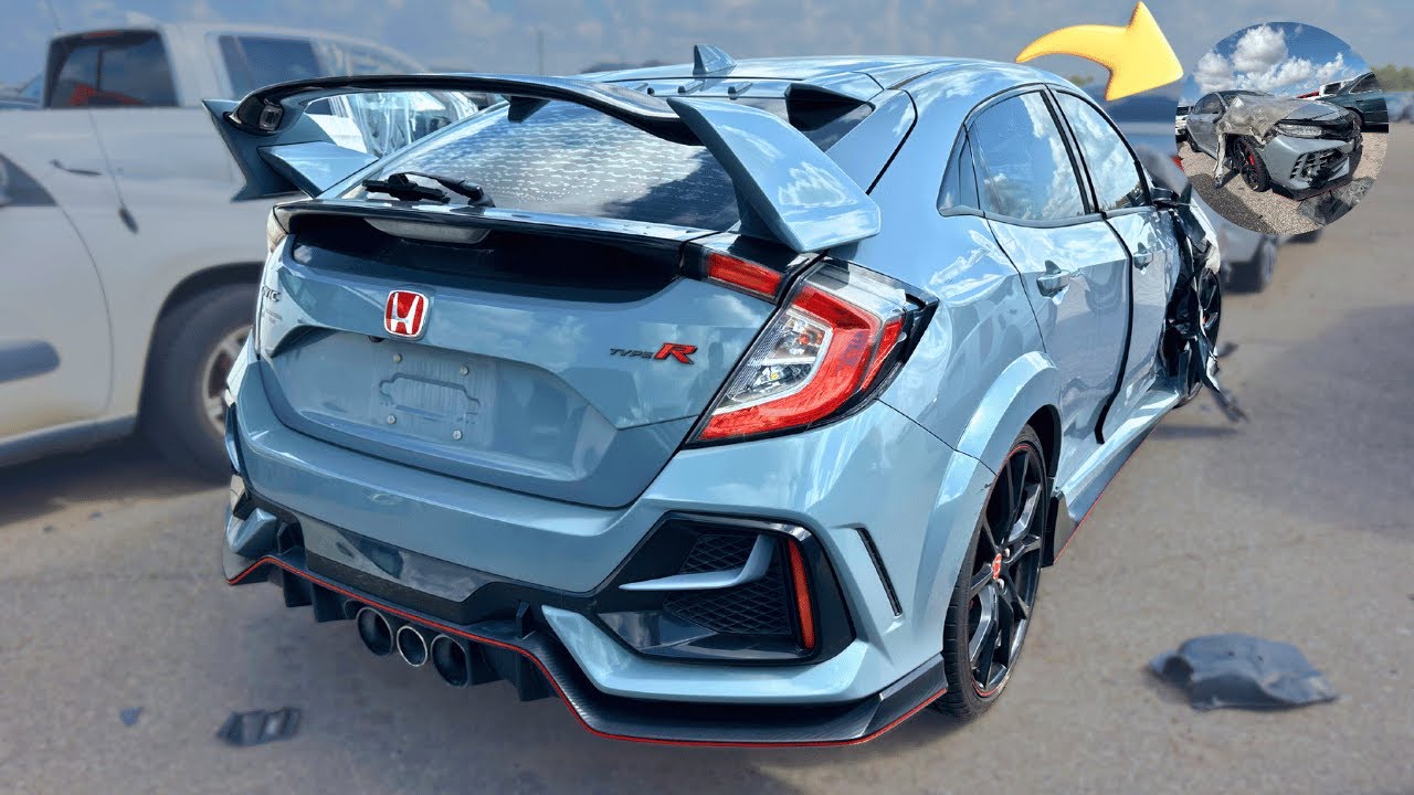 HONDA CIVIC TYPE R CHOCADO EN VENTA EN UNA SUBASTA