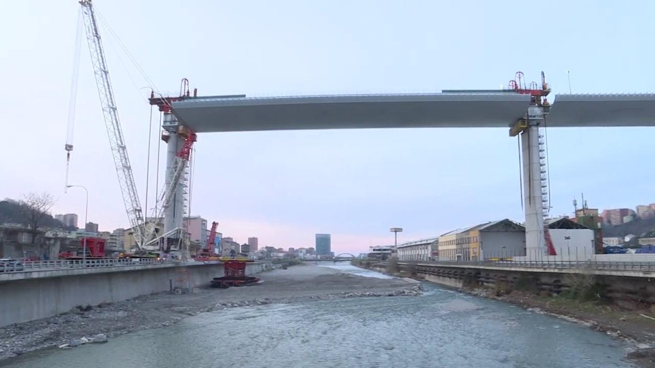 Il ponte di Genova ora scavalca di nuovo il Polcevera