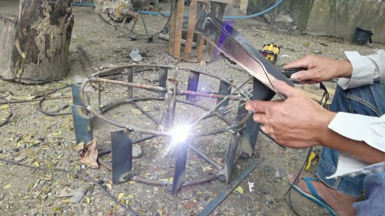 Let's fabricate improvised Paddy Wheel dito sa aming farm  sa Nueva Ecija🤩