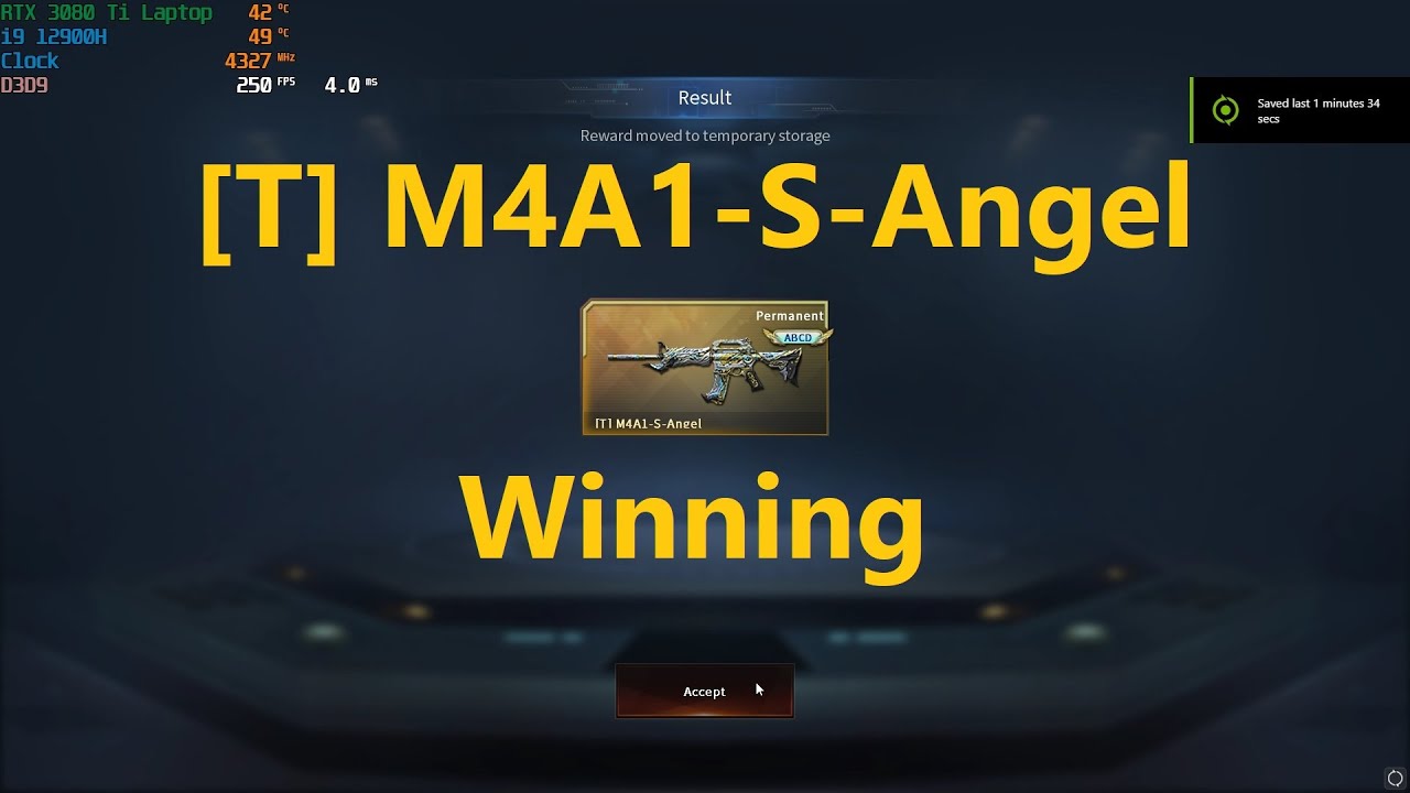 Crossfire West  - Win New [T] M4A1 S Angel (with tag) | Lapis Black Market