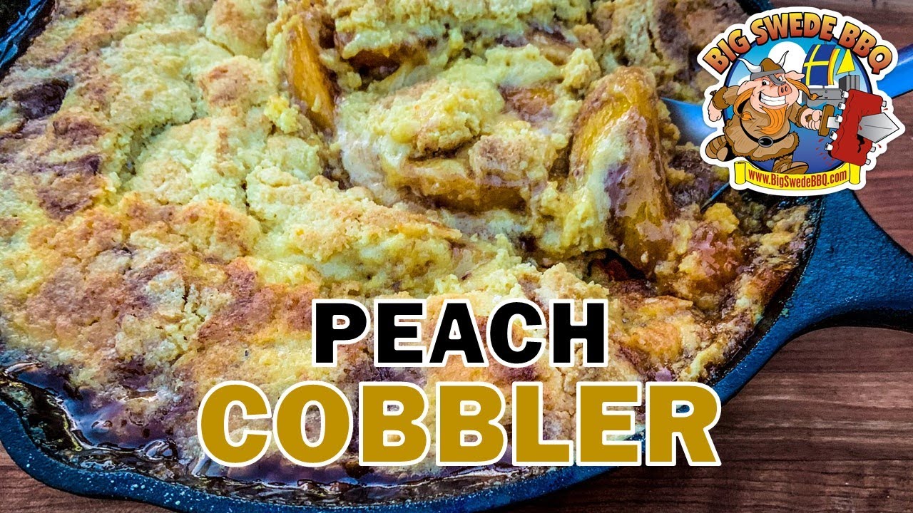Grilled Peach Cobbler on your pellet grill