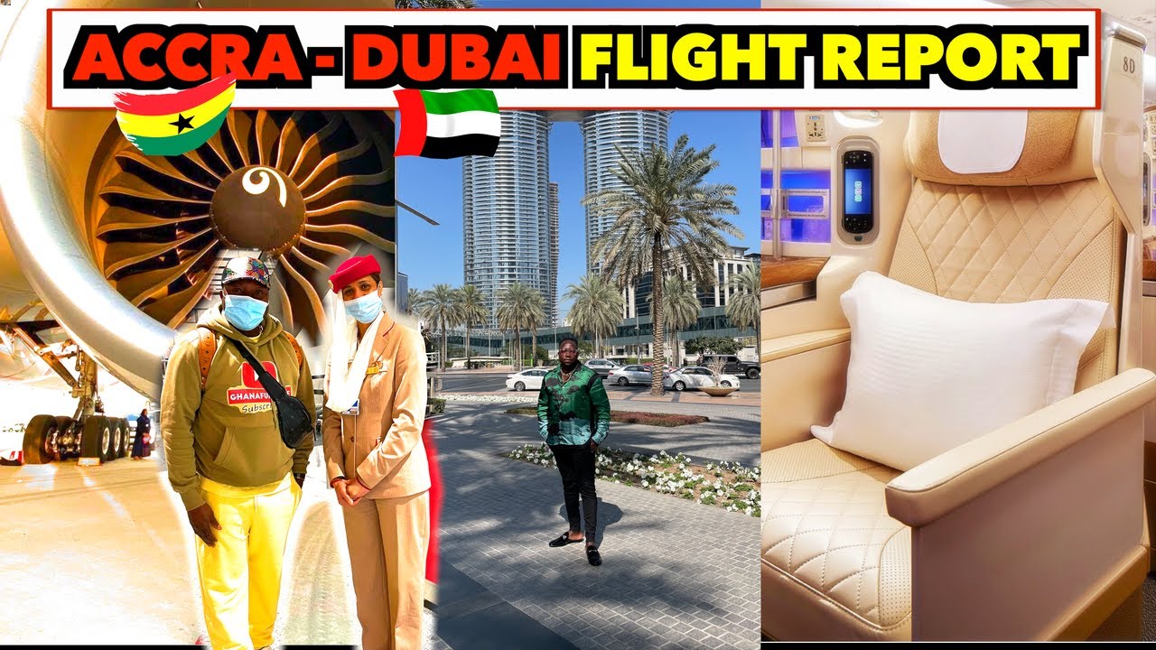 EMIRATES BUSINESS CLASS REVIEW,  B-777 EMIRATES (ACCRA - DUBAI ) | KOTOKA INTERNATIONAL AIRPORT