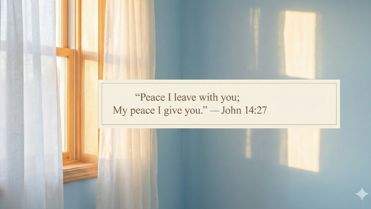 Morning Prayer Catholic | “Peace I leave with you.”— John 14:27 | For Morning Devotion