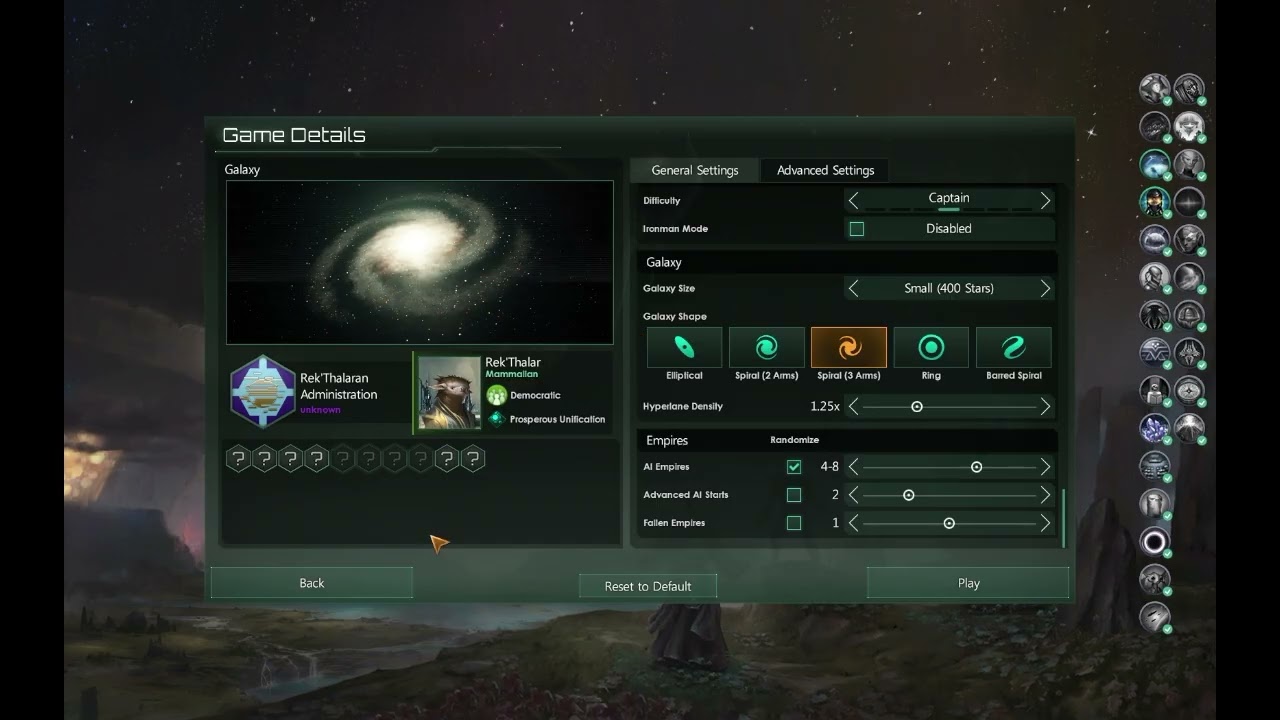 Stellaris Tutorial: Game Generation