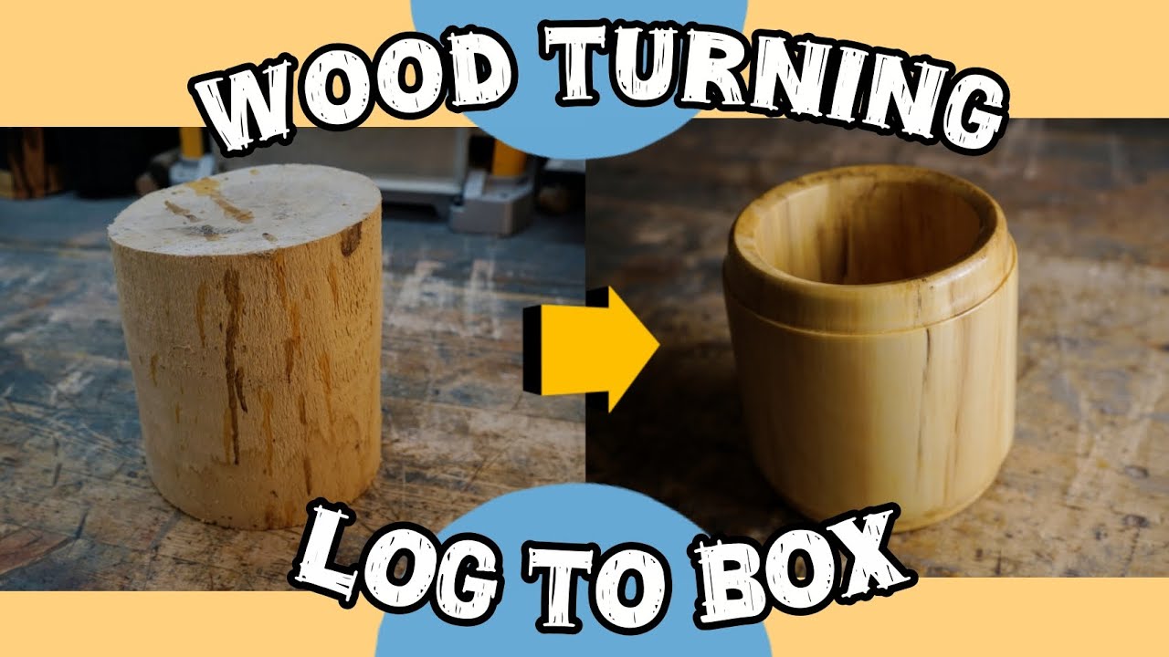 Wood turning log to box