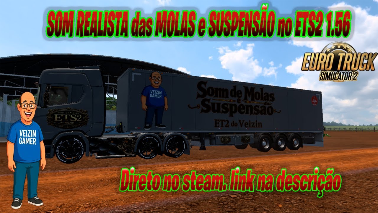 NOVO MOD de SOM das MOLAS e SUSPENSÃO no ETS2 1.56 | Grátis no Steam Workshop 🚛🔊