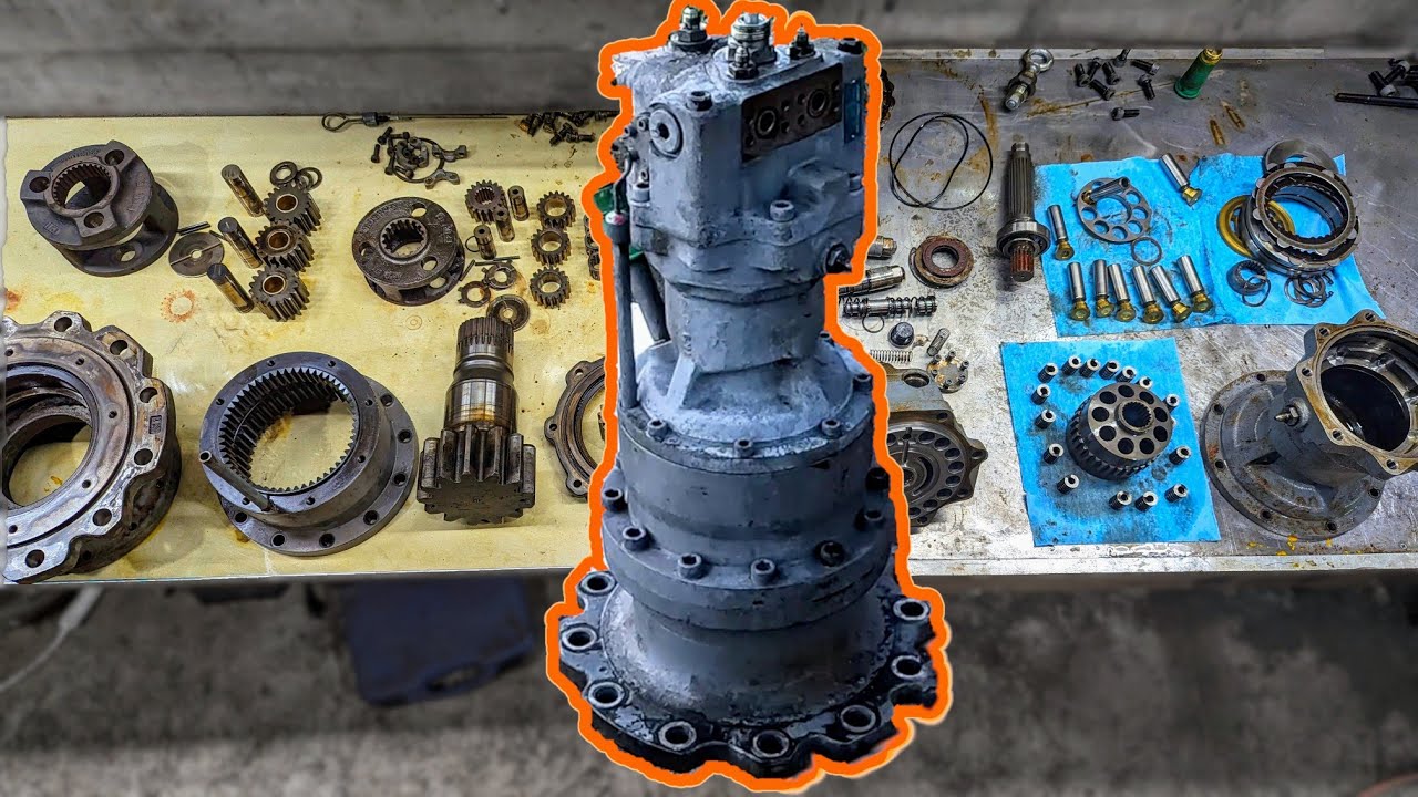 Rebuilding an excavator swing device part 1 of 2 (Hitachi EX120-2)