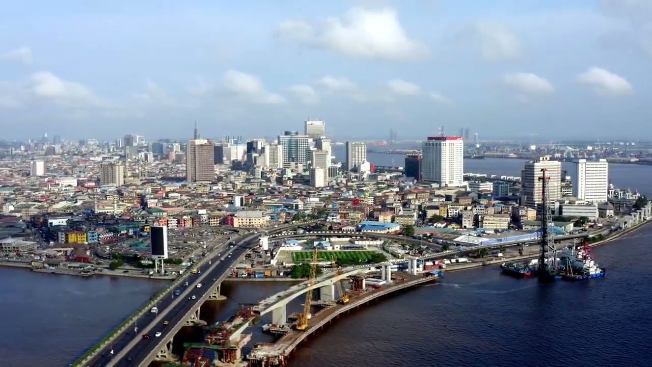 Lagos City 4K   Drone Footage of Lagos, Nigeria Skyline   Ultra HD