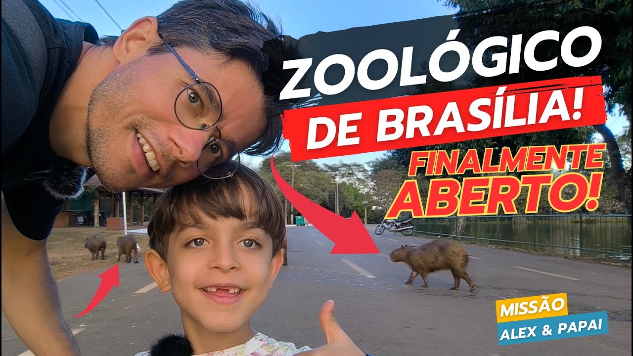 Missão Alex & Papai: AVENTURA ANIMAL no Zoológico de Brasília! (Jacarés e Elefantes!) 🦁🐘