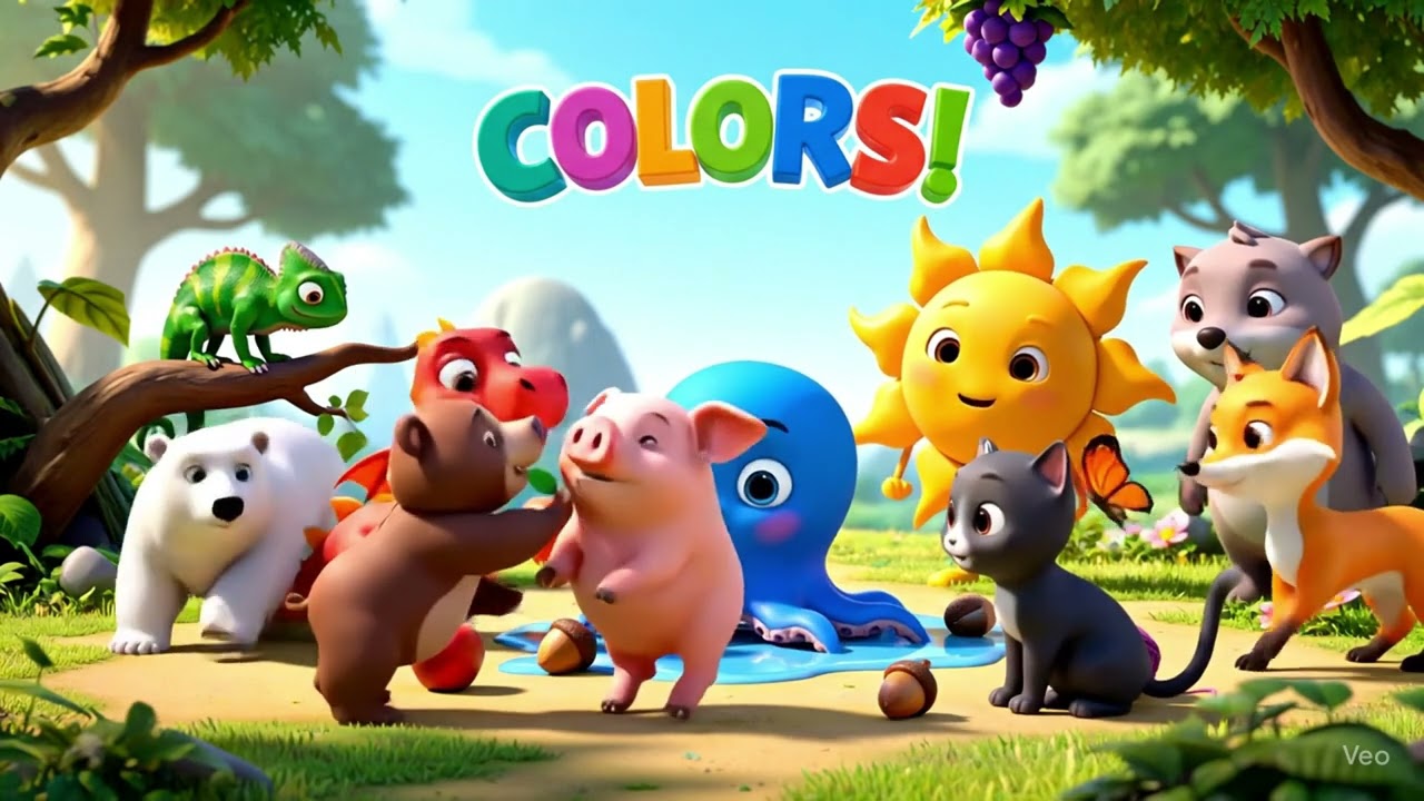 Learn Colors with Cute 3D Friends! 🌈 Fun Educational Video for Kids