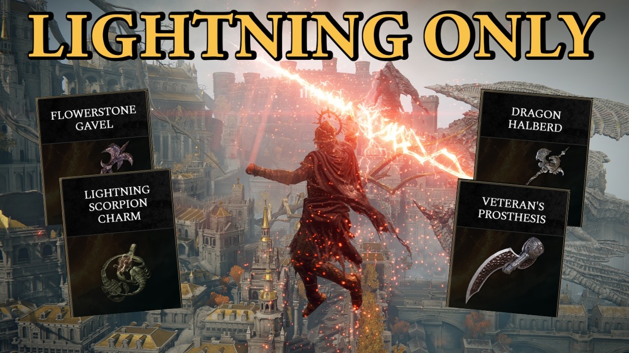 ELDEN RING | Lightning Only - Godfrey, First Elden Lord & Hoarah Loux, Warrior