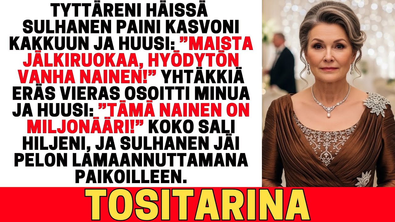TYTTÄRENI SULHANEN HEITTI KAKUN PÄÄLLENI — 5 MINUUTTIA MYÖHEMMIN HÄN YMMÄRSI VIRHEENSÄ