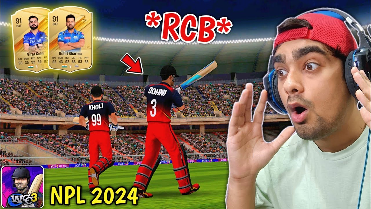*KOHLI And DHONI* OPENING For RCB Vs GT NPL 2024 WCC3 (HARD MODE)