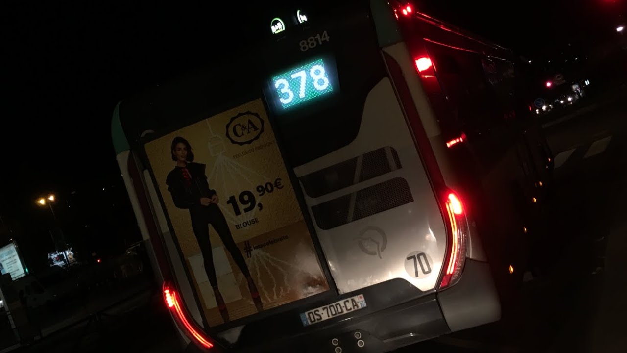 Bus RATP — Ligne 378 — Urbanway 12 — Les Courtilles — Nanterre Ville