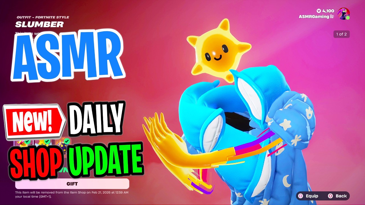 ASMR Fortnite Shop Slumber and Selbi Skins are Back! Daily Update Today 🎮🎧 Relaxing Whispering 😴💤