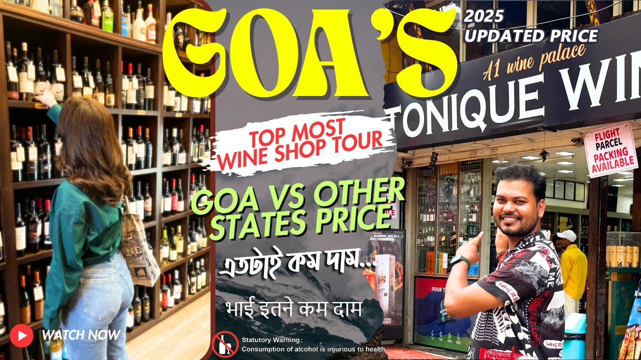 Goa Alcohol Price vs Other States | Goa Wine Price Update 2025 | Goa Wine Shop Tour #goa