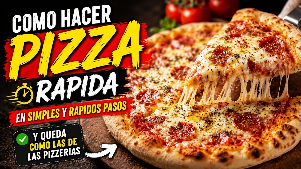 COMO HACER PIZZA RAPIDA EN SIMPLES Y RAPIDOS PASOS Y QUEDA COMO LAS DE LAS PIZZARIAS...🍕🍕🍕🍕