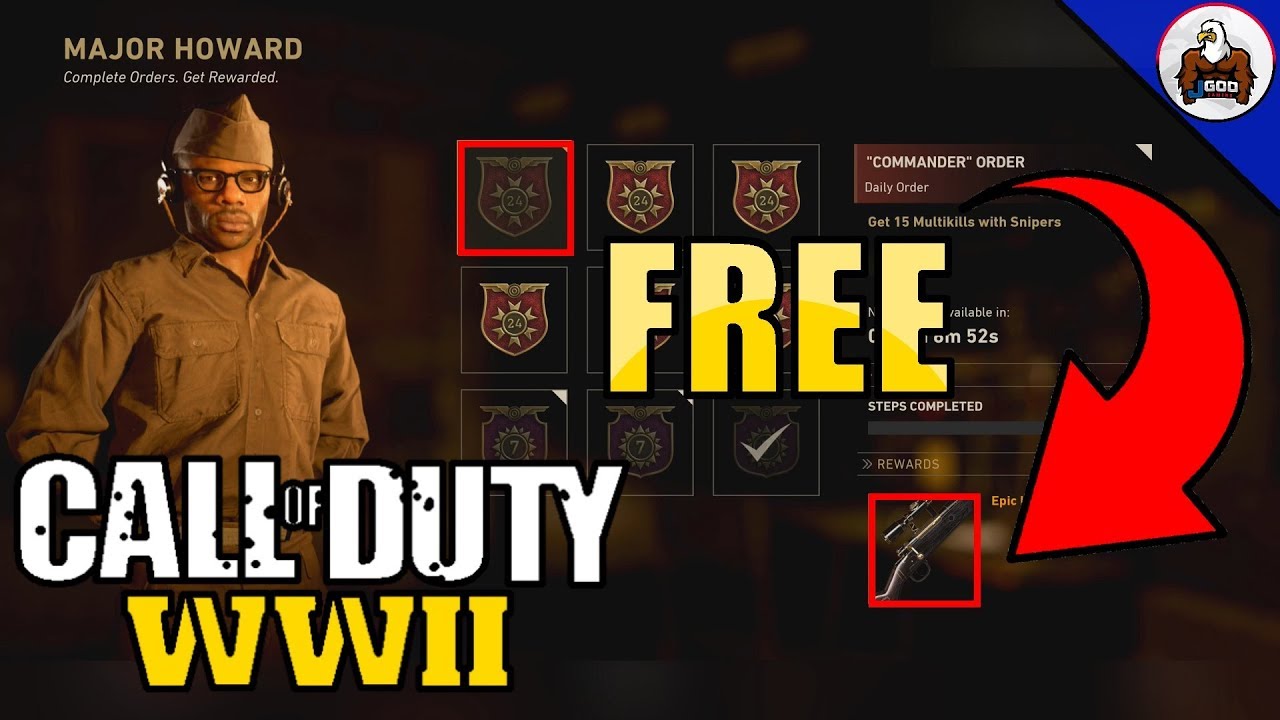Daily Free Weapon Order is for an Epic Kar98K - 4/15 CoD WW2