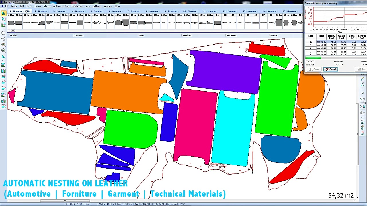 Znest - Software per piazzamento automatico di pelle, tessuti e materiali tecnici