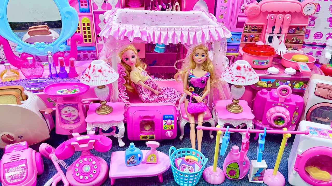 13 Minutes Satisfying with Unboxing Barbie Princess Wardrobe & Kitchen Collection Toys Review | ASMR